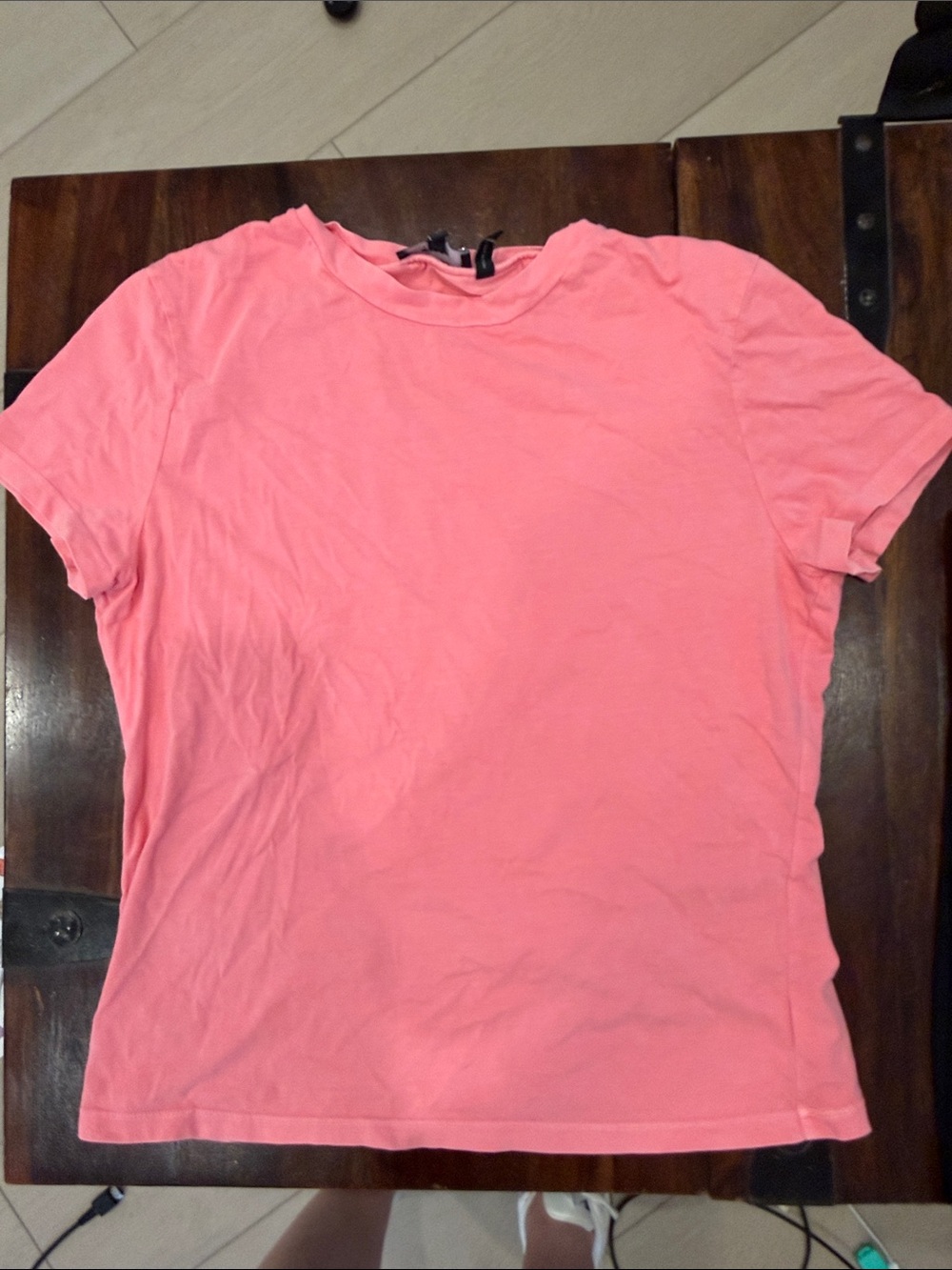 Theory Soft Pink Short Sleeve Crewneck Tee